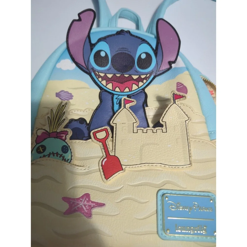 Disney Loungefly Summer Stitch Beach Sandcastle Mini Backpack Lilo & Stitch